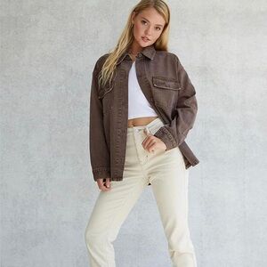 PacSun Women’s Milk Chocolate Shacket Oversized XS/S